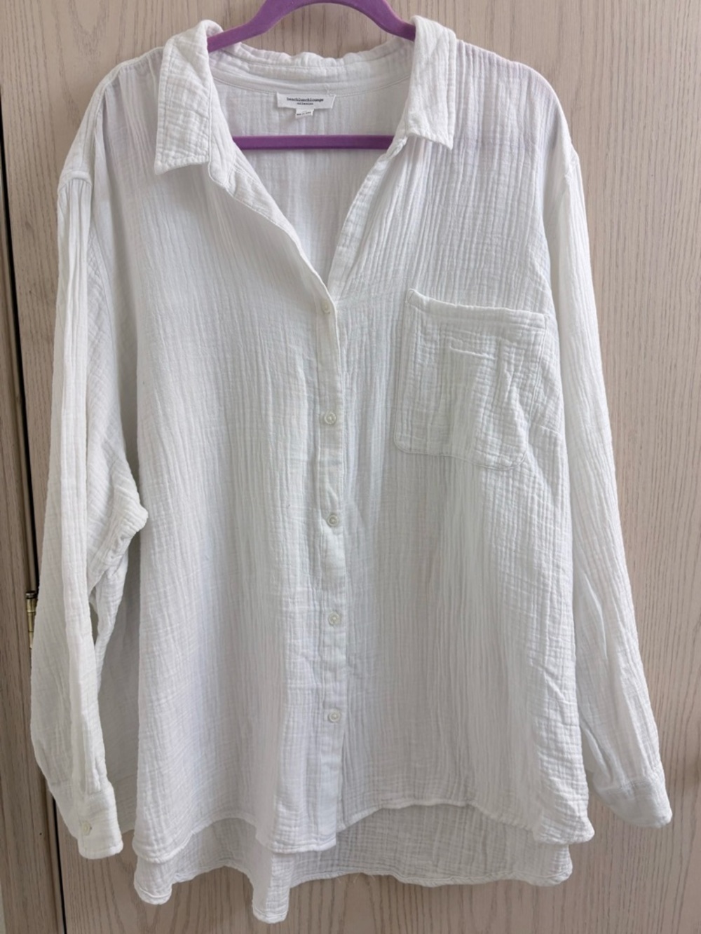beachlunchlounge White Lightweight Button-Up Top
